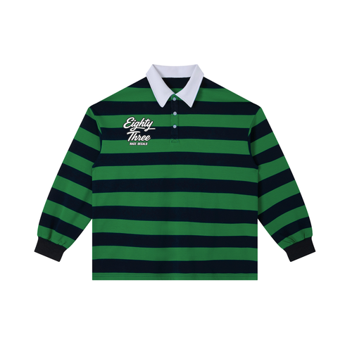 Color Block Stripe Polo Shirt
