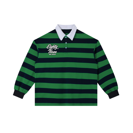 Color Block Stripe Polo Shirt