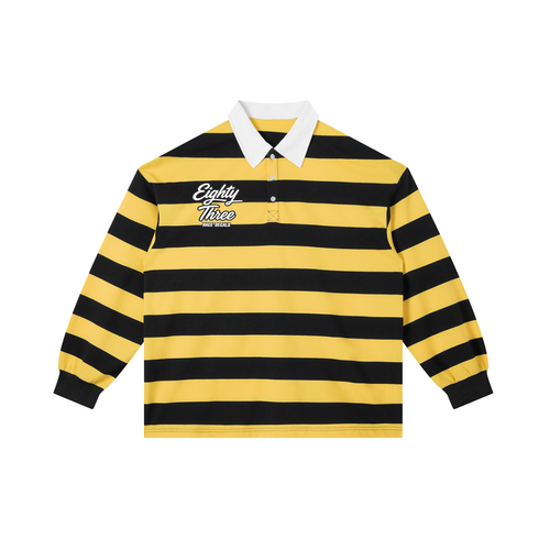 Color Block Stripe Polo Shirt