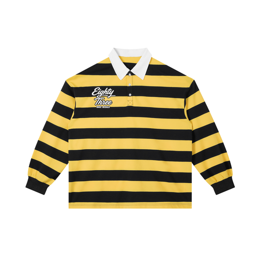 Color Block Stripe Polo Shirt