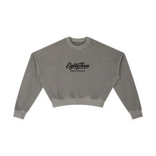 Vintage Washed Cropped Sweatshirt