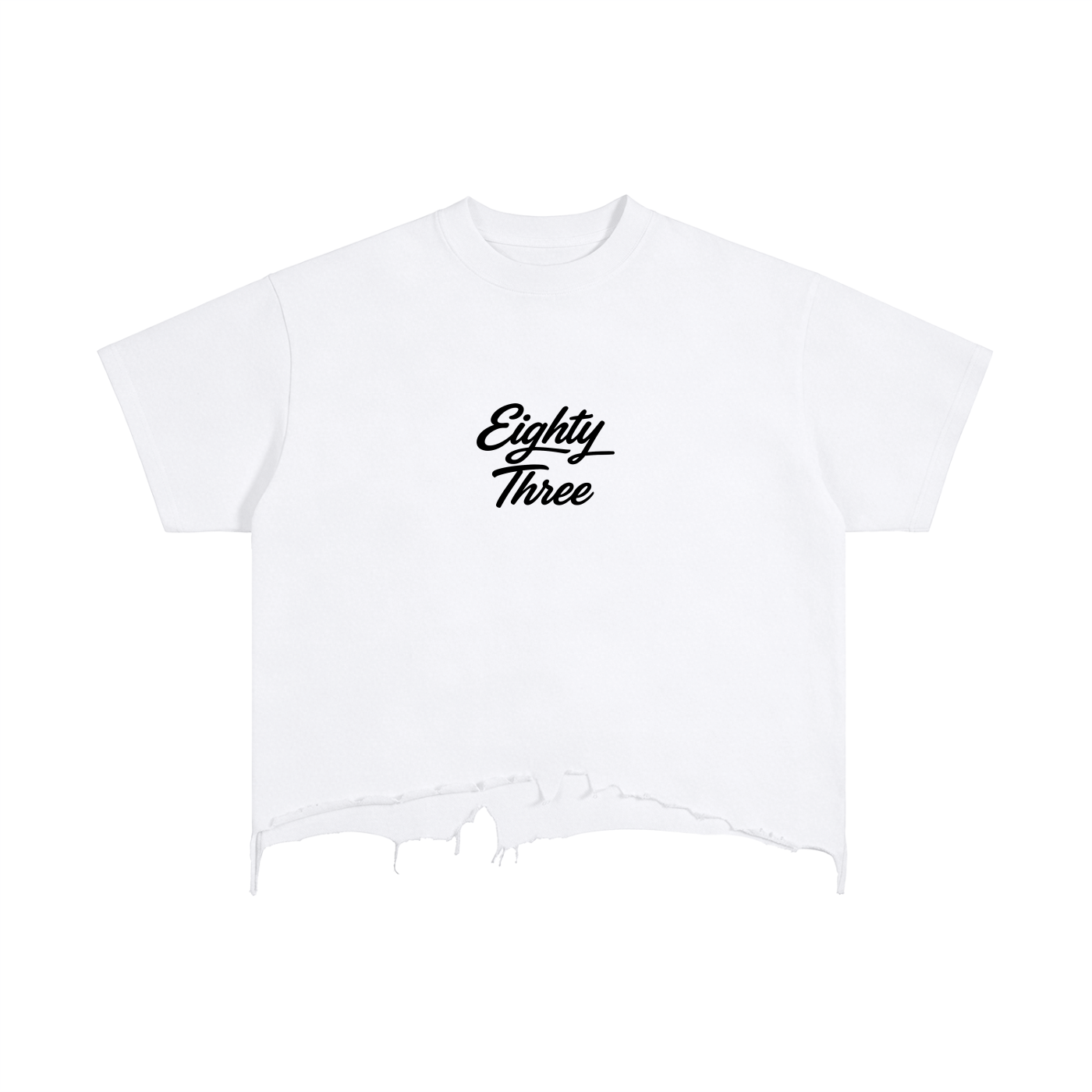 Vintage Wash Boxy Distressed Hem T-Shirt