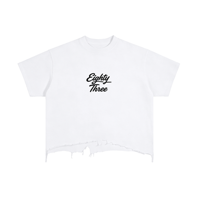Vintage Wash Boxy Distressed Hem T-Shirt