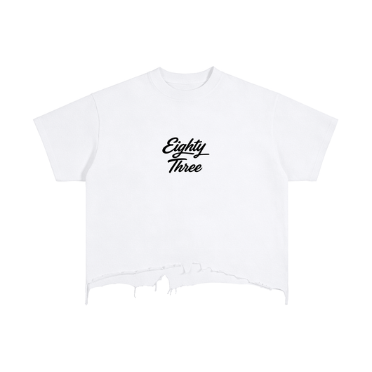 Vintage Wash Boxy Distressed Hem T-Shirt