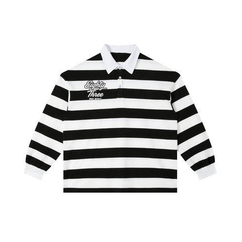 Color Block Stripe Polo Shirt