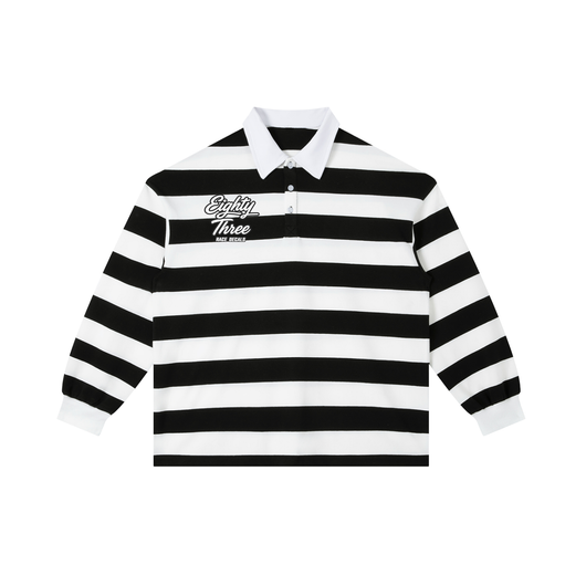 Color Block Stripe Polo Shirt