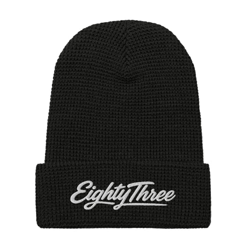 Waffle Beanie Black
